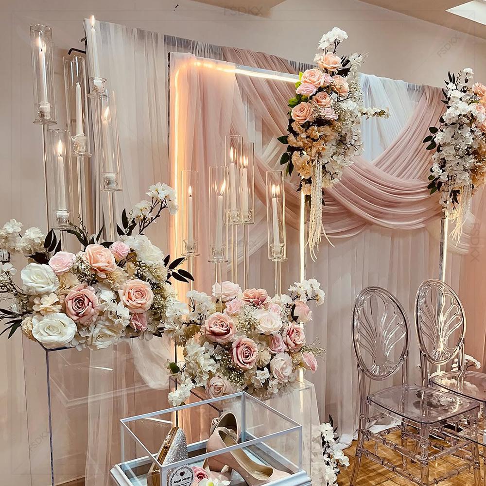 Wedding Backdrop Curtain - Rideaux blancs de mesure personnalisés de