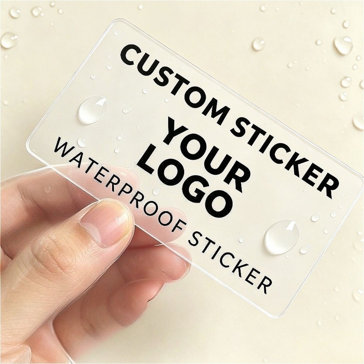 Wedding Packaging - 1 autocollant rectangulaire personnalisé avec texte