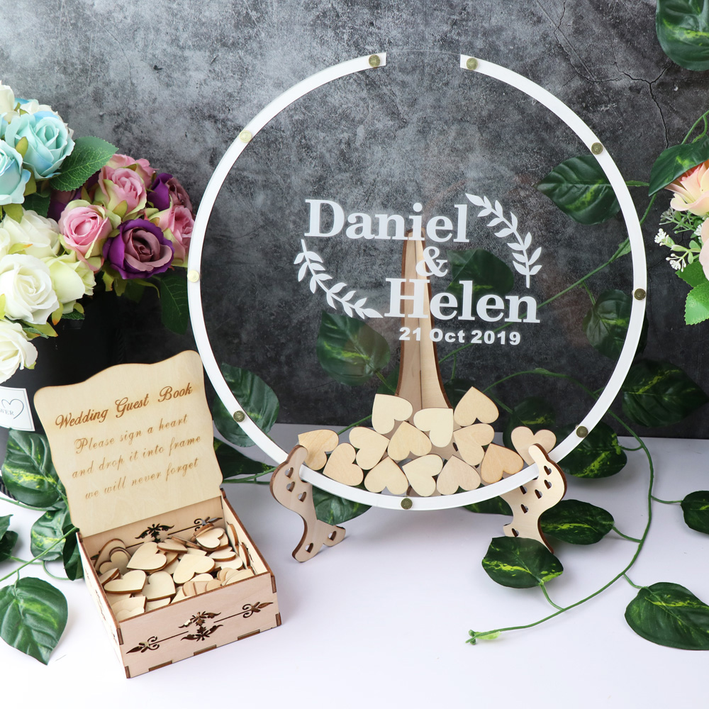 Personalized Guest Book - Livre d'Or de Mariage Rond en