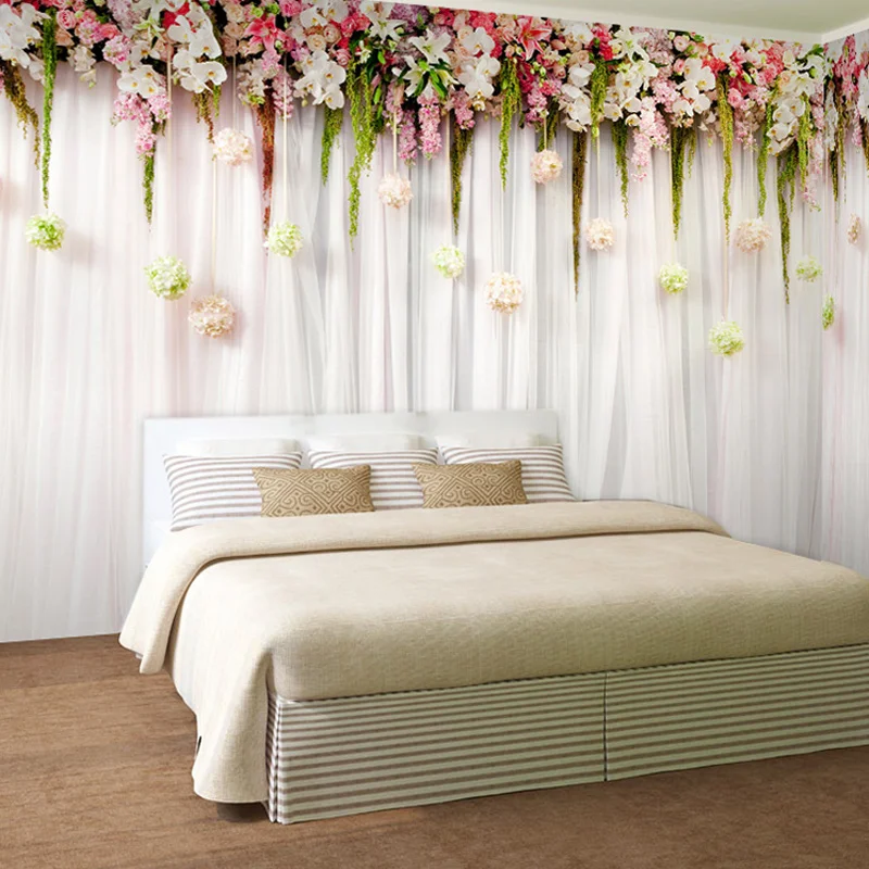Wedding Backdrop Curtain - Tissu Mural personnalisé, rideau de fleurs