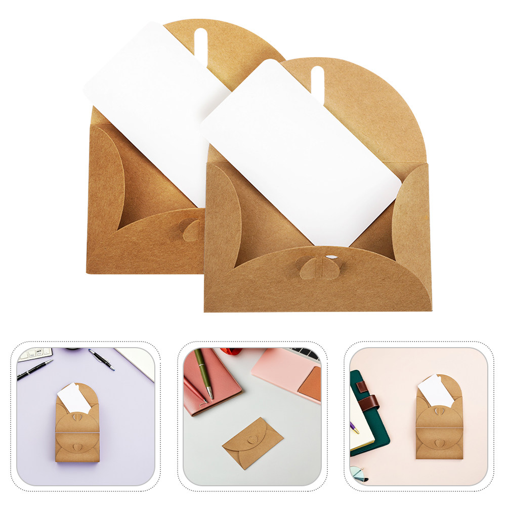 Wedding Envelopes - 30 Enveloppes Mini Kraft avec Fermeture