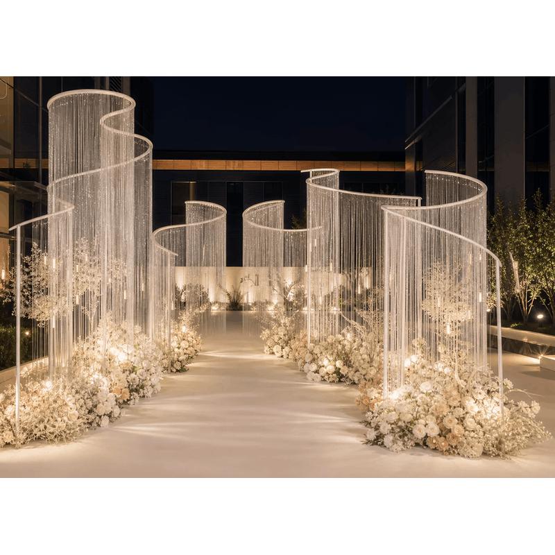 Wedding Backdrop Curtain - Arche en fer en forme de