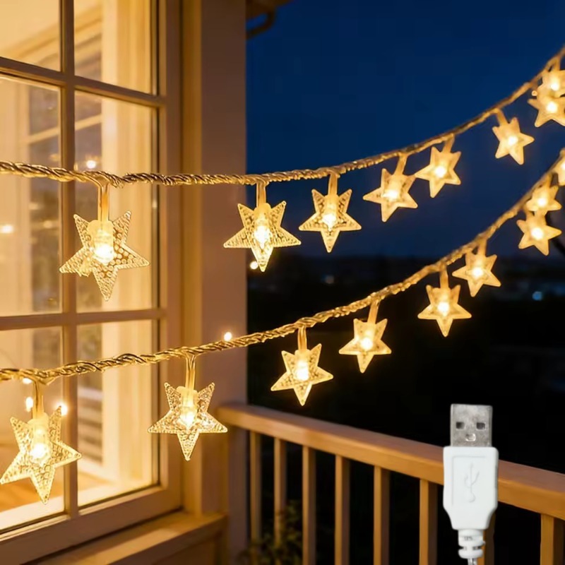 Wedding Power Supply - Guirlande lumineuse LED 10/20/40/80 étoiles, alimentation