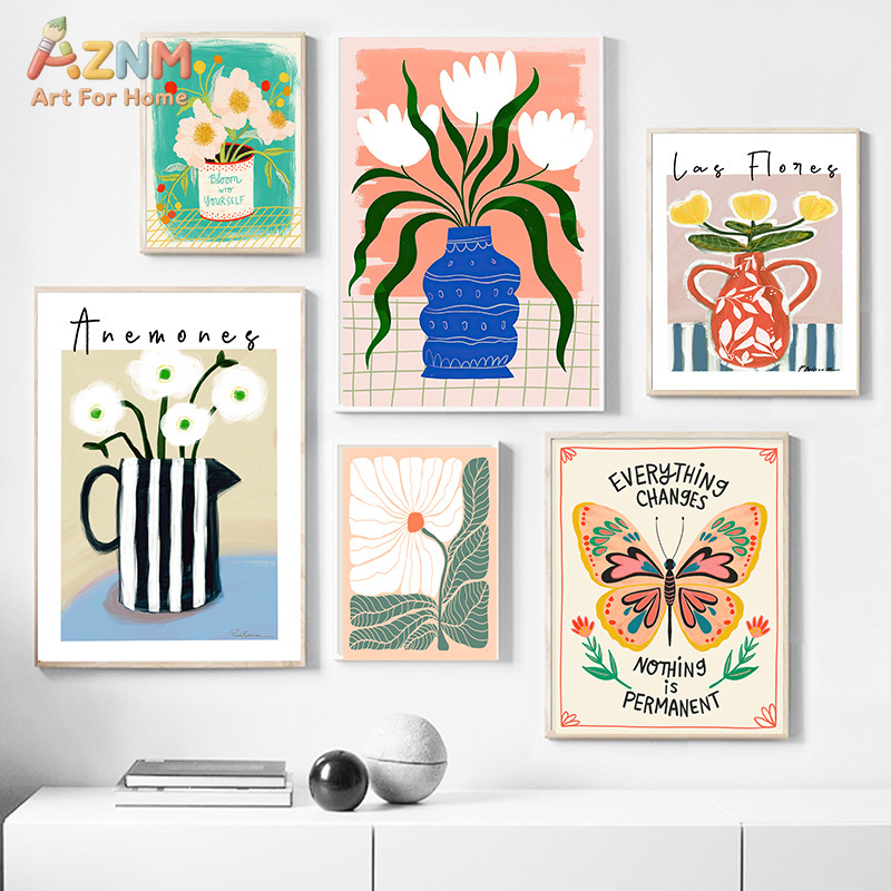 Flower Girl Basket - AZNM Tableau mural sur toile floral