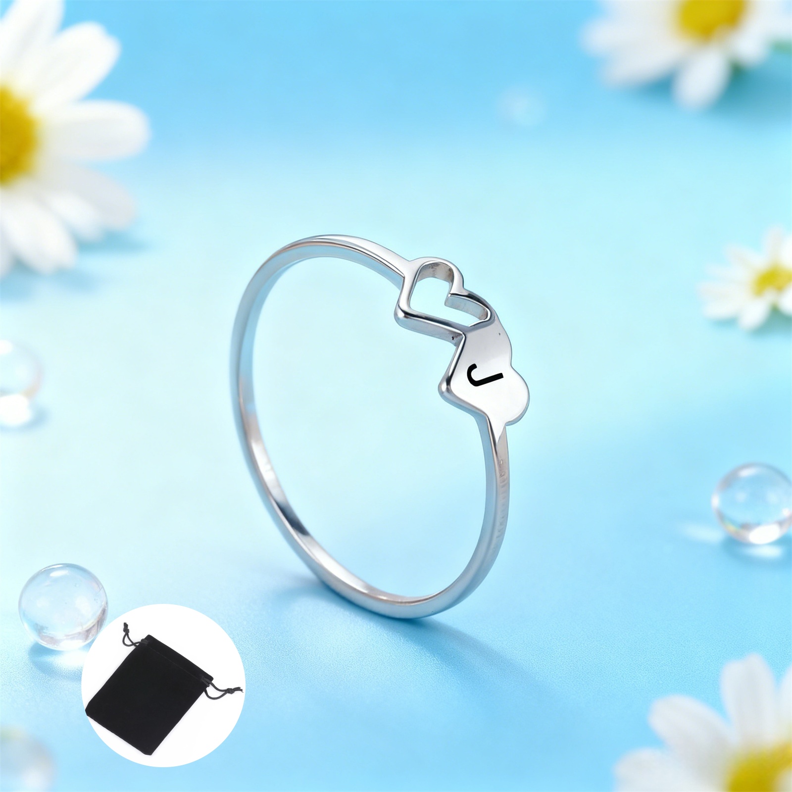 Bague Double cœur avec nom per - Wedding Z avis et prix