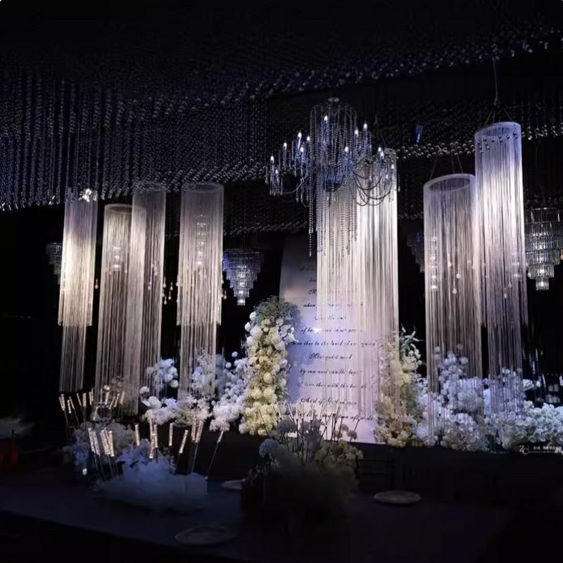 Rideau de ligne chiffré blanc  - Wedding Backdrop Curtain avis et prix