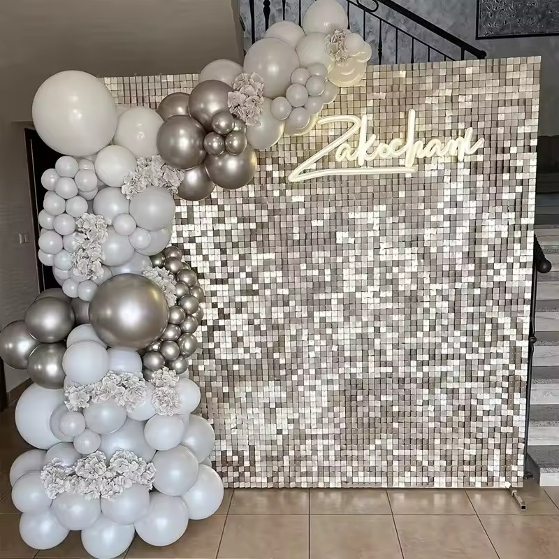 1/2/6/10 pièces argenté/doré/n - Wedding Backdrop Curtain avis et prix