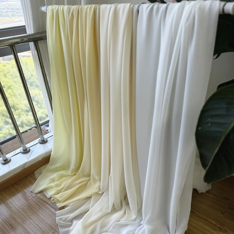 Tissu en Mousseline de Soie Bl - Wedding Backdrop Curtain avis et prix