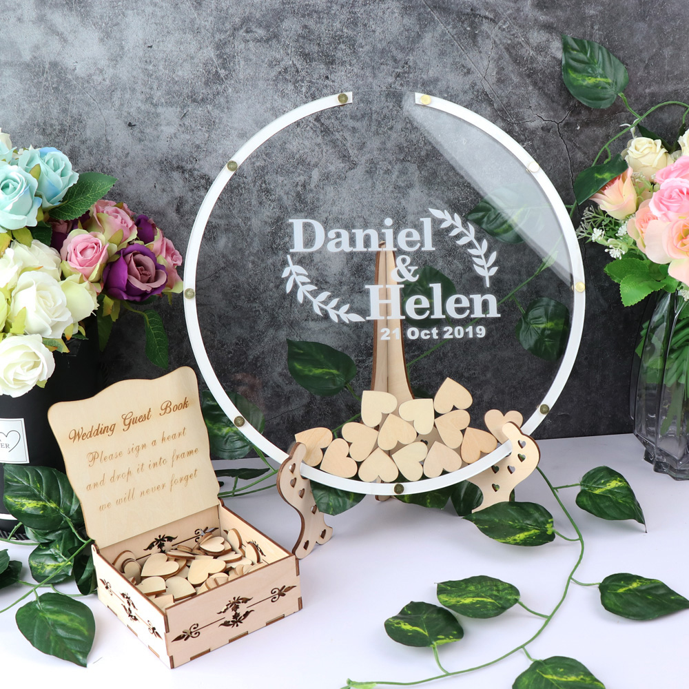 Livre d'Or de Mariage Rond en  - Personalized Guest Book avis et prix