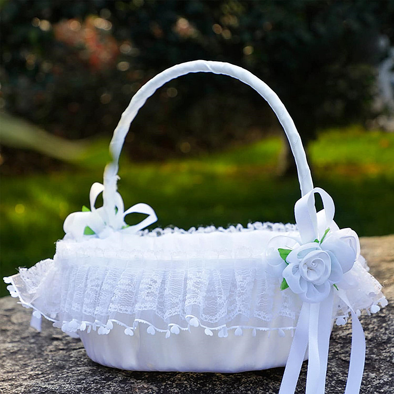 Panier de fleurs en dentelle r - Flower Girl Basket avis et prix