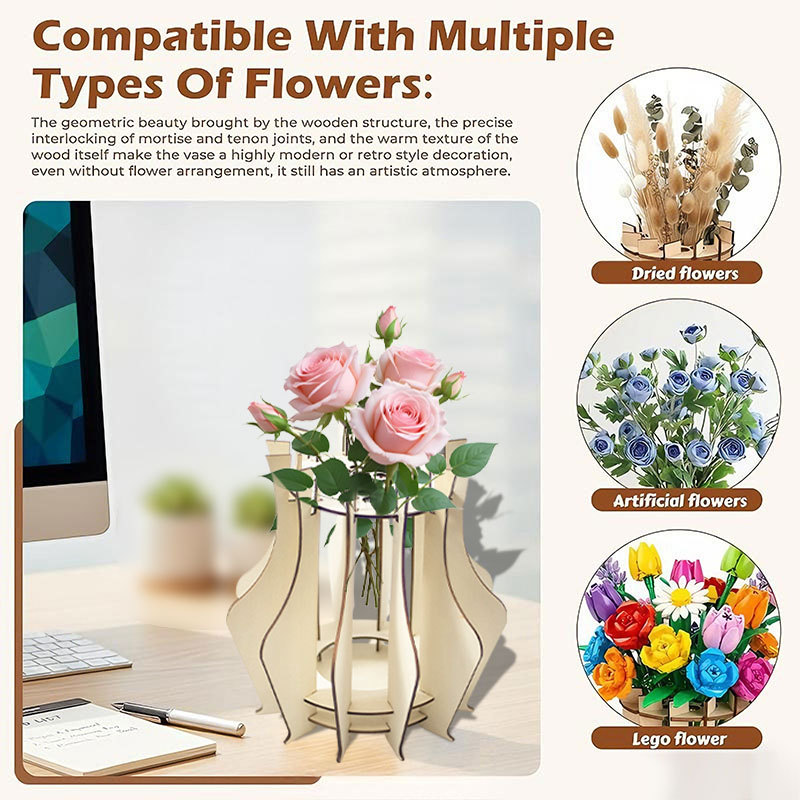 Vase en bois pour bouquets, va - Flower Girl Basket avis et prix