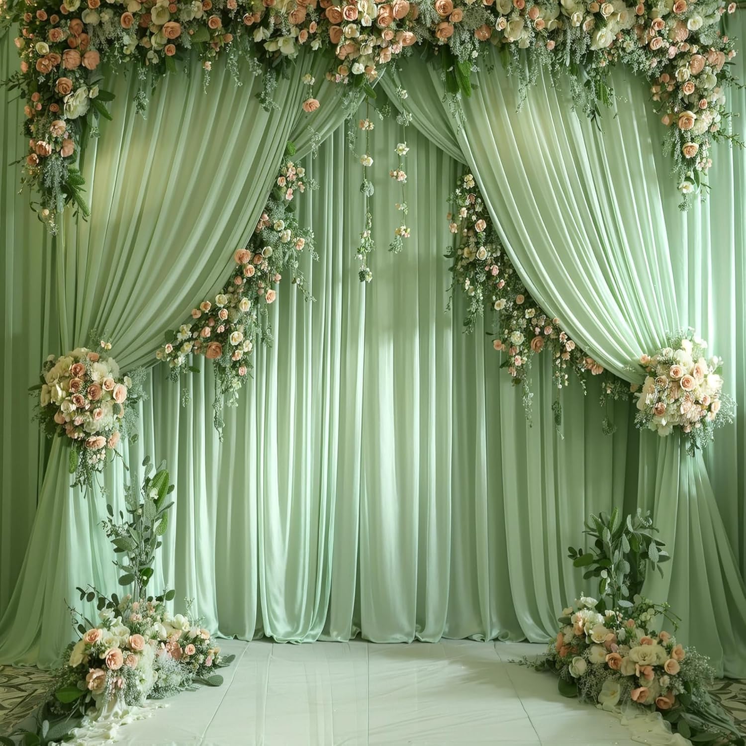Rideaux d'arrière-plan blancs  - Wedding Backdrop Curtain avis et prix