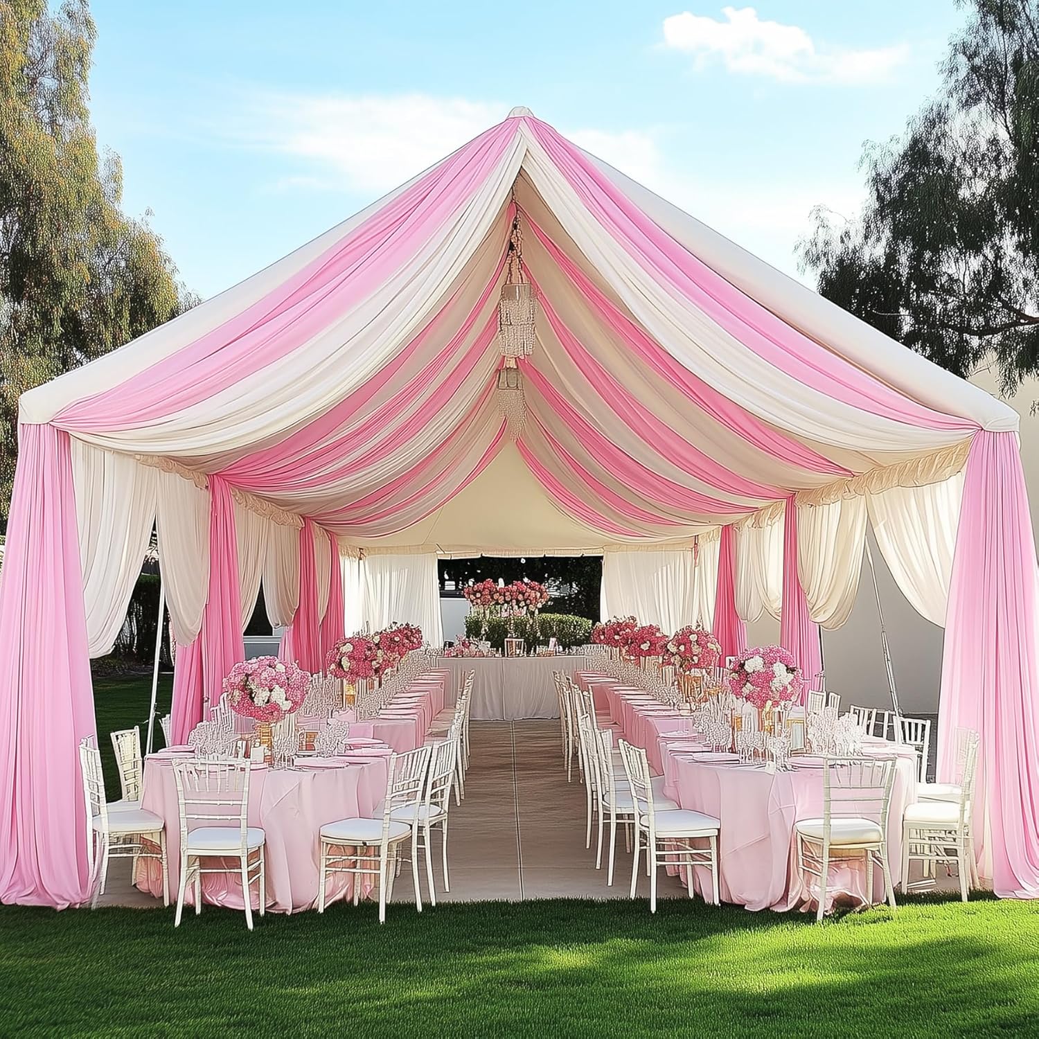 Rideaux d'arrière-plan blancs  - Wedding Backdrop Curtain avis et prix