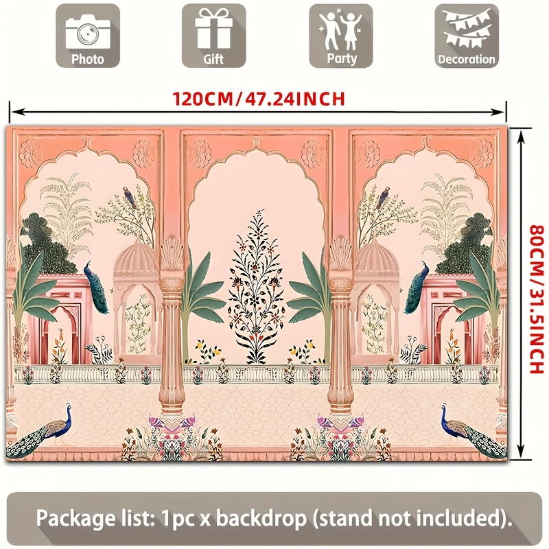 Toile de fond ornée motif flor - Wedding Backdrop Curtain avis et prix