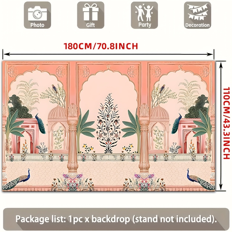 Toile de fond ornée motif flor - Wedding Backdrop Curtain avis et prix