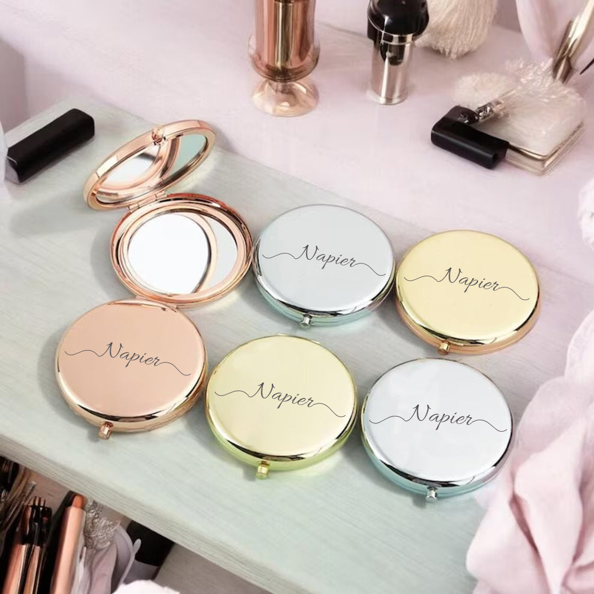 1 pièce Miroir de poche pliabl - Wedding Packaging avis et prix