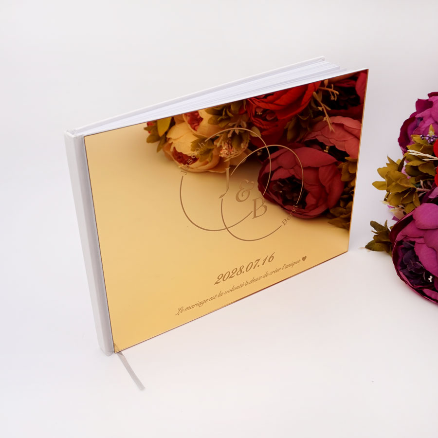 Livre d'or de mariage miroir p - Personalized Guest Book avis et prix