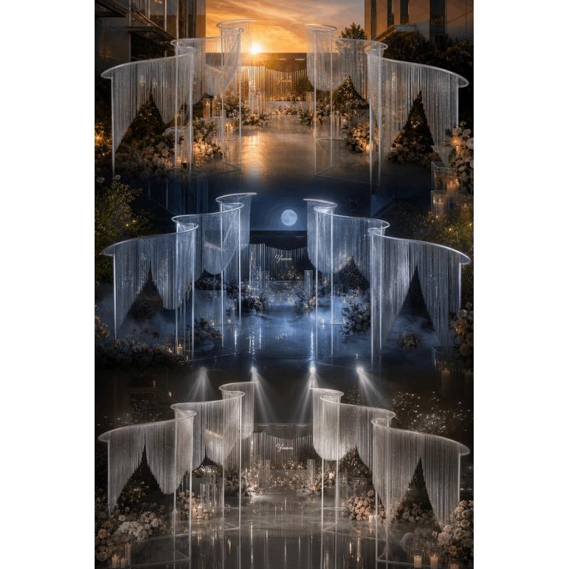 Arche en fer en forme de S de  - Wedding Backdrop Curtain avis et prix