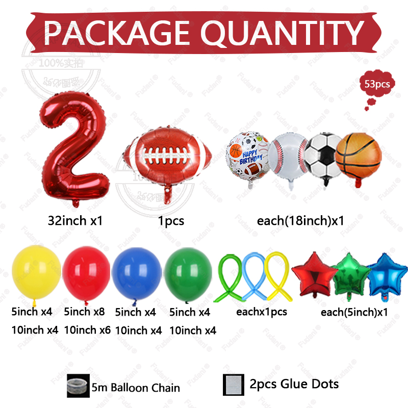 Lot de 53 ballons à thème spor - Supply Wedding Venue avis et prix